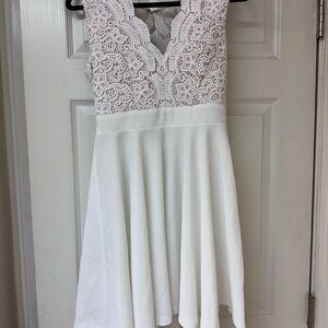 Papaya White Lace Dress